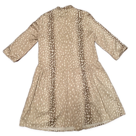 TUCKERNUCK Antelope Royal Shirt Dress Animal Print Size XXS/00 Button Front - Picture 10 of 12
